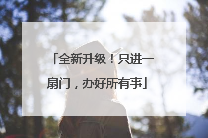 全新升级！只进一扇门，办好所有事