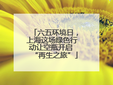六五环境日，上海这场绿色行动让空瓶开启 “再生之旅”