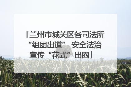 兰州市城关区各司法所“组团出道” 安全法治宣传“花式”出圈