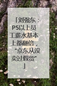 刘强东：P5以上员工薪水基本上都翻倍，“京东从没卖过假货”