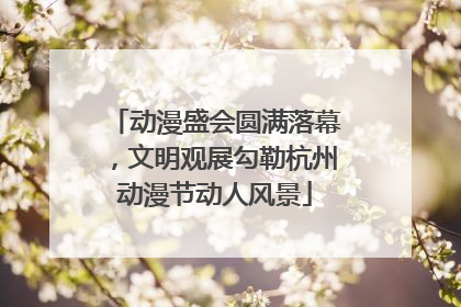 动漫盛会圆满落幕，文明观展勾勒杭州动漫节动人风景