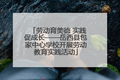 劳动育美德 实践促成长——岳西县包家中心学校开展劳动教育实践活动