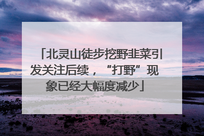 北灵山徒步挖野韭菜引发关注后续，“打野”现象已经大幅度减少