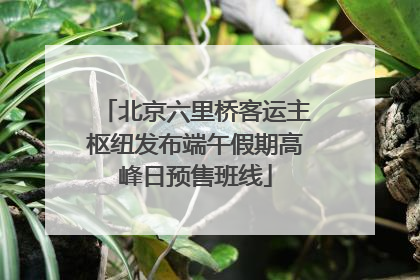 北京六里桥客运主枢纽发布端午假期高峰日预售班线