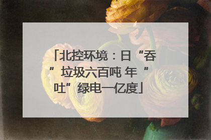 北控环境：日“吞”垃圾六百吨 年“吐”绿电一亿度