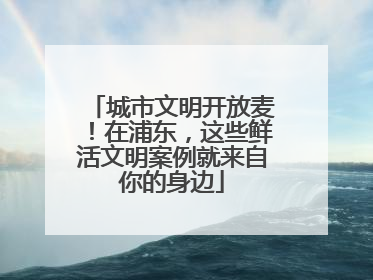 城市文明开放麦！在浦东，这些鲜活文明案例就来自你的身边