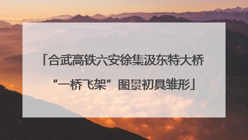 合武高铁六安徐集汲东特大桥“一桥飞架”图景初具雏形