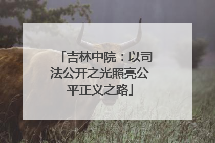 吉林中院：以司法公开之光照亮公平正义之路