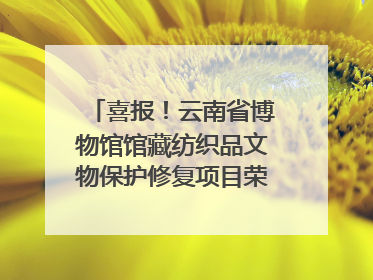 喜报！云南省博物馆馆藏纺织品文物保护修复项目荣获全国十佳