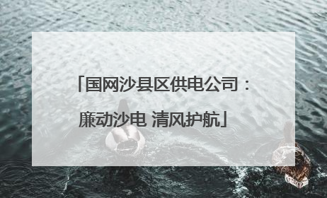 国网沙县区供电公司：廉动沙电 清风护航