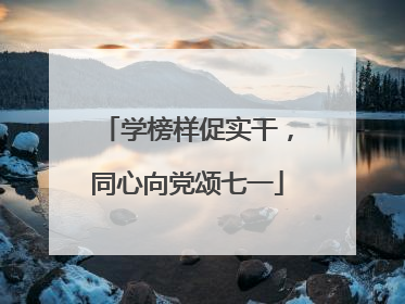 学榜样促实干，同心向党颂七一