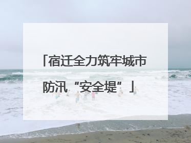宿迁全力筑牢城市防汛“安全堤”