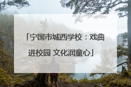 宁国市城西学校：戏曲进校园 文化润童心