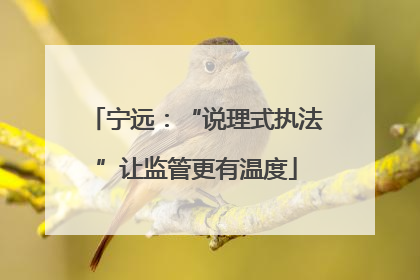 宁远：“说理式执法”让监管更有温度