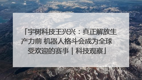 宇树科技王兴兴：真正解放生产力前 机器人格斗会成为全球受欢迎的赛事｜科技观察