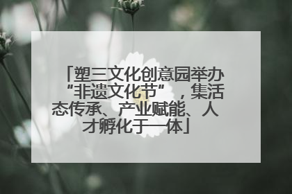 塑三文化创意园举办“非遗文化节”，集活态传承、产业赋能、人才孵化于一体