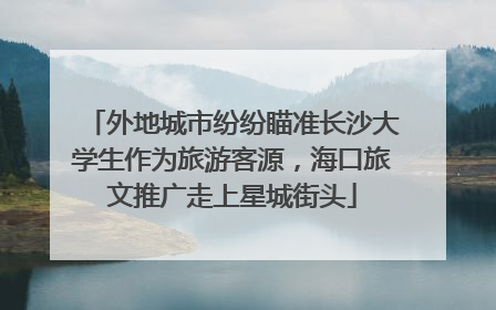 外地城市纷纷瞄准长沙大学生作为旅游客源，海口旅文推广走上星城街头