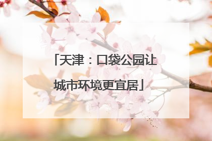 天津：口袋公园让城市环境更宜居