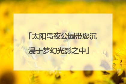 太阳岛夜公园带您沉浸于梦幻光影之中