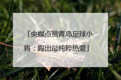 央媒点赞青岛足球小将：踢出最纯粹热爱