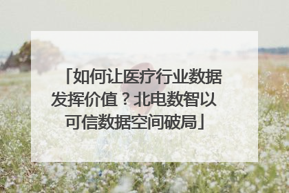 如何让医疗行业数据发挥价值？北电数智以可信数据空间破局