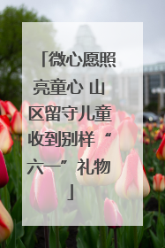 微心愿照亮童心 山区留守儿童收到别样“六一”礼物