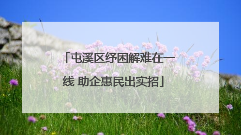 屯溪区纾困解难在一线 助企惠民出实招