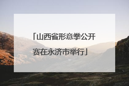 山西省形意拳公开赛在永济市举行