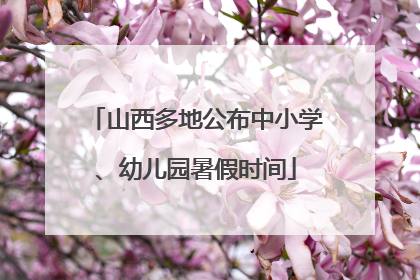 山西多地公布中小学、幼儿园暑假时间