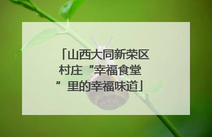 山西大同新荣区 村庄“幸福食堂”里的幸福味道