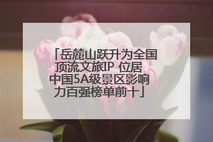 岳麓山跃升为全国顶流文旅IP 位居中国5A级景区影响力百强榜单前十