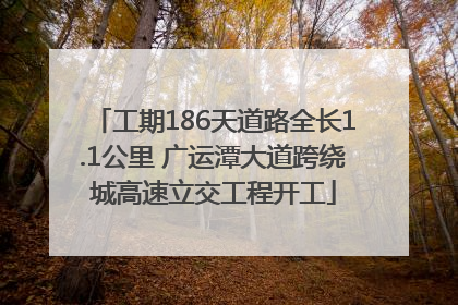 工期186天道路全长1.1公里 广运潭大道跨绕城高速立交工程开工