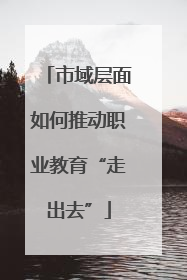 市域层面如何推动职业教育“走出去”