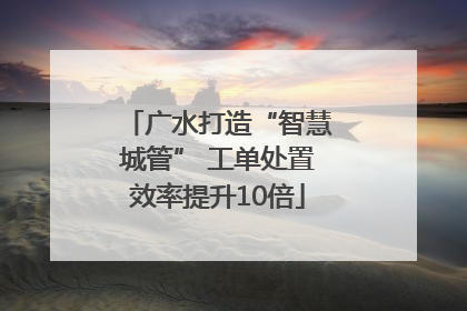 广水打造“智慧城管” 工单处置效率提升10倍