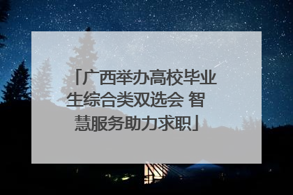 广西举办高校毕业生综合类双选会 智慧服务助力求职