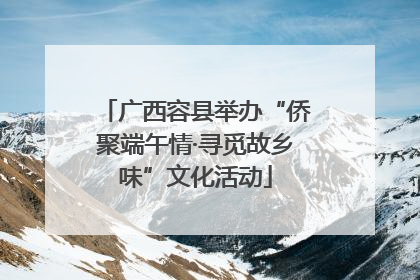 广西容县举办“侨聚端午情·寻觅故乡味”文化活动