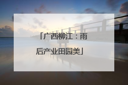广西柳江：雨后产业田园美