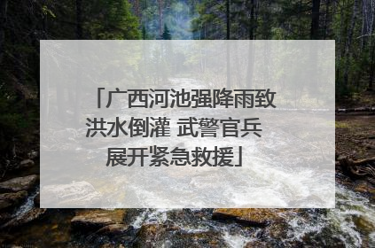 广西河池强降雨致洪水倒灌 武警官兵展开紧急救援