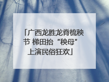 广西龙胜龙脊梳秧节 梯田抬“秧母”上演民俗狂欢