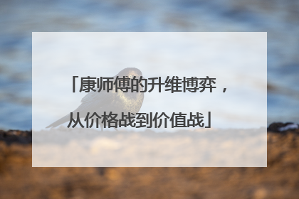 康师傅的升维博弈，从价格战到价值战