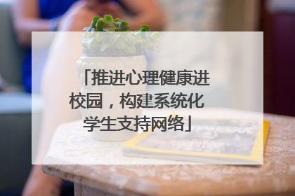 推进心理健康进校园，构建系统化学生支持网络