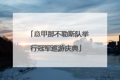 意甲那不勒斯队举行冠军巡游庆典