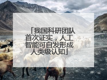我国科研团队首次证实，人工智能可自发形成人类级认知