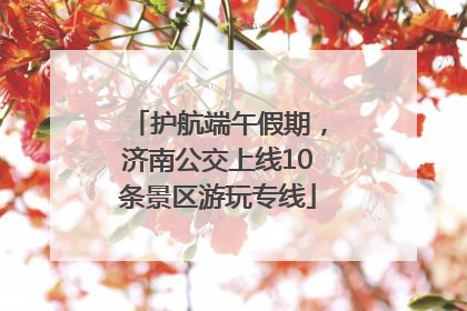 护航端午假期，济南公交上线10条景区游玩专线
