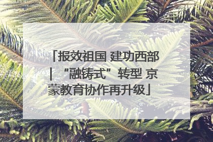 报效祖国 建功西部｜“融铸式”转型 京蒙教育协作再升级