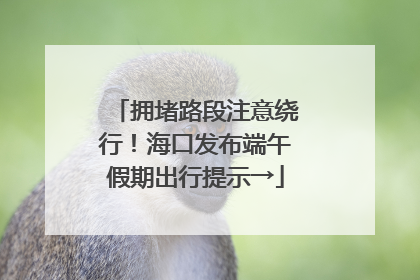 拥堵路段注意绕行！海口发布端午假期出行提示→