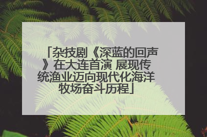 杂技剧《深蓝的回声》在大连首演 展现传统渔业迈向现代化海洋牧场奋斗历程