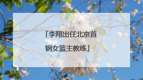 李翔出任北京首钢女篮主教练