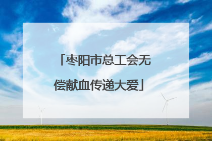 枣阳市总工会无偿献血传递大爱