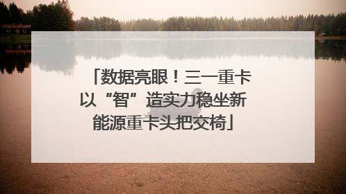 数据亮眼！三一重卡以“智”造实力稳坐新能源重卡头把交椅